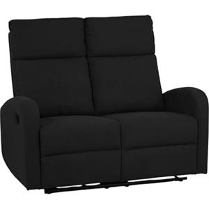 Totò Piccinni Divano Relax 2 POSTI EUREKA, Reclinabile Manuale con Maniglia Laterale, Imbottitura Ergonomica, Struttura in Legno (Tessuto Antracite New)