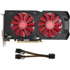 Elprico Scheda Grafica RX580 da 8 GB, Scheda Grafica Video 256BIT GDDR5 per Computer da Gioco, Supporto DirectX 11 PCI Express 2.0 16X, Scheda Video PCIE per Giochi per PC con Doppia