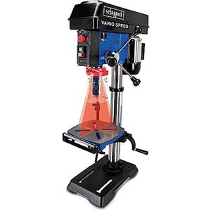 Scheppach 5906807901 trapano/trapano da banco dp18vario, posizione laser e LED, velocità regolabile, per legno, metallo e plastiche, regolazione della velocità da 440 a 2580 giri/min, 550 W, W, 230 V