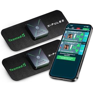TESMED X-Pulse Elettrostimolatore Muscolare Ricaricabile Wireless EMS con App - 2 Dispositivi Inclusi, Programmi Personalizzabili illimitati, Multi-Zona, 130 Livelli di Intensità, Il più Potente