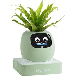 PLANTSIO Ivy - Vaso da fiori intelligente per la decorazione della casa, ideale per la casa, per la scrivania, idea regalo, per la cura delle piante, con emoji e amici animali domestici (Ment)