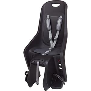 POLISPORT 8406800012 - Seggiolino posteriore BUBBLY MAXI PLUS CFS per biciclette con ruote da 26'' a 29'' adatto a bambini di peso da 9 a 22 Kg con ancoraggio al portapacchi en color Nero/Grigio scuro