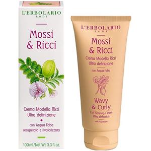 L'Erbolario Crema Modella Ricci Ultra Definizione 100 ml - Crema senza risciacquo per capelli mossi e ricci, modellante e disciplinante