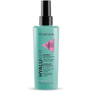 VITALCARE - Hyaluker Siero Termoprotettore con Acido Ialuronico e Cheratina Vegetale, Protezione Calore Fino a 230 Gradi, Idrata e Rinforza la Fibra Capillare 125ml