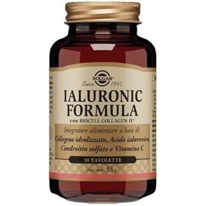 Solgar Ialuronic Formula - Integratore di Acido Ialuronico e Collagene per Pelle e Articolazioni - 30 Tavolette