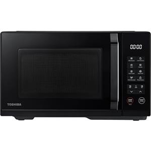 Toshiba Forno a Microonde con Grill, 23 Litri, 11 Livelli di Potenza, Cottura Combinata,Chef Defrost, Menu Automatici, Facile da Pulire, Timer, Microonde 800W, Grill 1000W, Colore Nero-MW3-EG23PE(BK)