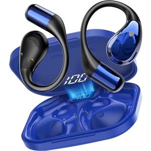 Conyat 2026 Cuffie Open Ear, Auricolari Sportivi Bluetooth 6.0 con Gancio Morbido e Controllo Tattile, 40 Ore Cuffie Bluetooth con Stereo HiFi, Chiamate Chiare, Cuffie Wireless Impermeabile IP7, Blu