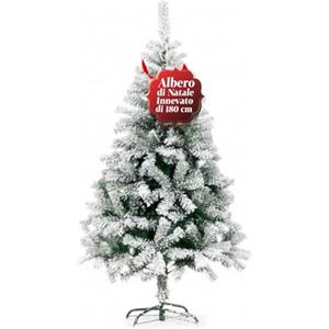 Avilia Albero di Natale Artificiale Innevato di 180 cm con 715 Rami. Perfetto per Interni, Pronto per Essere Decorato con Luci e Ornamenti Natalizi con Base in Metallo e Innesto Facile Ø 100 cm