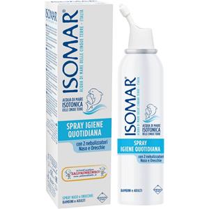 Isomar Spray Igiene Quotidiana 100 ml - Soluzione Isotonica per Naso e Orecchie con Doppio Erogatore
