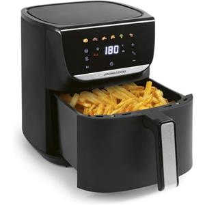 GOURMETmaxx AirGenius - Friggitrice ad aria calda da 5,5 l, friggitrice con 7 programmi, mini forno, a basso contenuto di grassi e deliziosa per 3-5 persone, friggitrice ad aria calda con display a