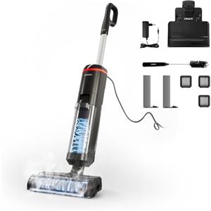 Polti Rollysteam WD20, Lavapavimenti con Funzione Vapore e Aspirapolvere, 750 W, Pulizia Completa in un solo Passaggio, Auto Pulizia, Nero