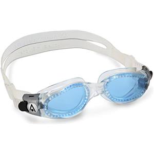 Aqua Sphere Kaiman Compact Occhialini da Piscina, per Adulti e Adolescenti Adattati al Viso Piccolo, Protezione UV, Guarnizione in Silicone, Visione a 180°, Lenti Antiappannamento e Antigoccia
