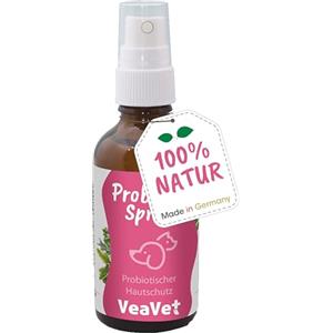 cdVet Prodotto Naturale VeaVet Probiotic Spray - Cane, Gatto - Spray per la Cura della Pelle - Protezione - Pelle stressata + ferita - batteri - Sano - Benessere