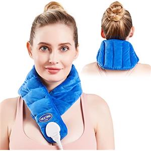 JOBYNA Termoforo Cervicale Elettrico, Cuscino Termico, Termoterapia Scaldacollo Cuscino Cervicale Termico per Alleviare il, 5 secondi Riscaldamento Rapido, 30-70 ℃ e 10-90 minuti Regolabile
