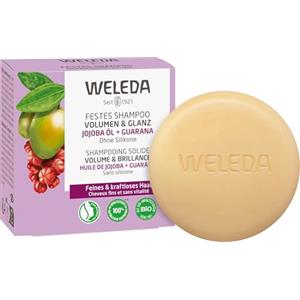 WELEDA Shampoo solido biologico volume e lucentezza - Sapone naturale per la cura dei capelli con olio di jojoba, proteine del riso e estratto di guaranà. Shampoo per capelli 50 g (Confezione da 1)
