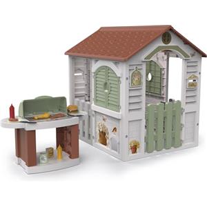 Chicos - Casetta Barbacoa | Casetta per Bambini da Esterno con Barbecue Integrato ed Accessori oltre a Finestre e Gattaiola | Da 2 Anni (89705)
