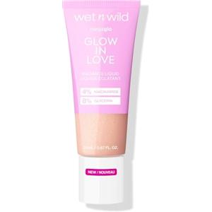 Wet n Wild Mega Glo 'Glow in Love', Illuminante Viso Liquido Arricchito con Niacinamide e Vitamina E per un Glow Naturale, Highlighter Liquido con Formula Modulabile e Leggera