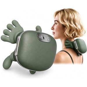 10ELED Massaggiatore Cervicale 4D Shiatsu con CALORE DELICATO e CONFORTEVOLE - Massaggiatore Schiena e collo Wireless con 3 Velocità e 2 Livelli di Calore - Per Schiena, Gambe e Relax Muscolare - SILENZIOSO