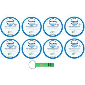 Beni Culinari Leocrema Crema Idratante Multiuso Pellefresca, crema idratante multiuso con aloe vera e acido ialuronico, ideale per viso, corpo e mani, 150 ml + portachiavi Beni Culinari