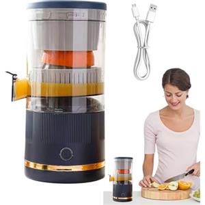 Generico Spremiagrumi Elettrico - Spremiagrumi Automatico Per Frutta, Ricaricabile Tramite USB A Basso Rumore, Contenitore Per Succo Da 7,4 V | Limone Lime Pompelmo Estrattore Frullat