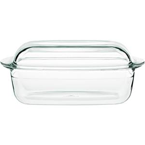 Gerlach 1760 Pirofila da forno 4,5 l in vetro borosilicato resistente al calore con coperchio rettangolare 27 x 18 cm per forno congelatore Flow