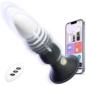 GQTYBZ Vibratore Anale con Anello per Pene Sex Toy, Anal Plug Vibratoreper Uomo Professionale, Sex Toys Uomo Massaggiatore Prostatico Stimolatore Prostata per Lui con 7 Modalità Sexytoysys Uomini
