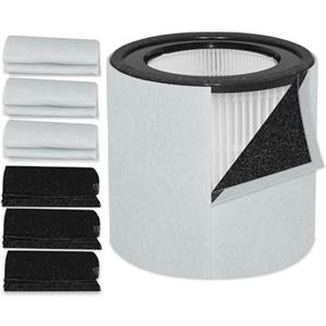 Facecool Filtro di ricambio compatibile con purificatore d'aria TruSens Z-3000, filtro 3 in 1, prefiltro al carbone attivo ad alta efficienza, con 1 filtro HEPA e 4 filtri al carbonio e 4 prefiltri