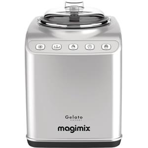 Magimix Nisbets PLC Magimix 11680 Gelato Expert in argento con 2 ciotole grandi in acciaio inox da 2 L e 3 programmi automatici con congelatore integrato, nero