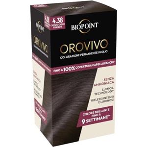 Biopoint Orovivo - Elisir di Colore, Set Tinta Capelli in Olio Senza Ammoniaca, Azione Nutriente e Illuminante, Dona un Colore Intenso e Brillante, 142 ml, Packaging Vary May