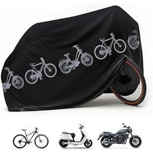 Henjunu Custodia di protezione per moto, custodia per moto esterna, vasca da bagno, resistente all'inverno, copertura per scooter a motore, per scooter, ciclomotore (200 x 100 cm) (nero)