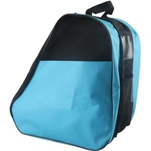 Axorafow Pattini a tripla zona da 420 g, per pattini da ghiaccio, pattini in linea, 41 x 25 x 39 cm, con scomparto per casco regolabile, borsa in tessuto blu/nero/rosa/rosso (blu)