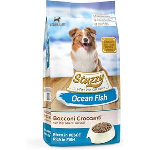 Stuzzy, Cibo Secco per Cani Adulti al Gusto Pesce Oceanico, Croccantini - Linea Oceanic Fish Formato Sacco da 12 Kg, packaging may vary