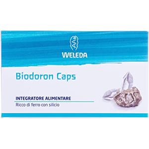 Weleda Biodoron Caps, Integratore alimentare a base di ferro solfato e silicio naturale, indicato negli stati di anemia ferro-carenzale (1 confezione da 20X3g)
