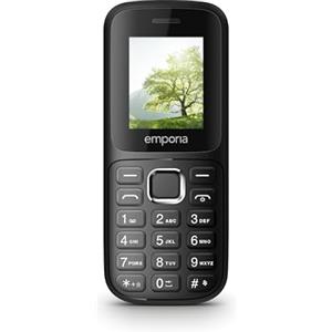 Emporia FN313, telefono cellulare per anziani 2G, senza contratto, telefono cellulare con pulsante di emergenza, display da 1,77 pollici, nero