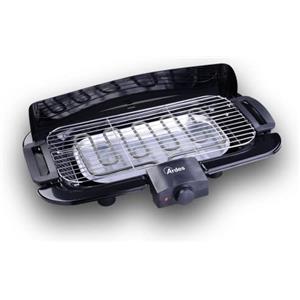 Ardes BRASITO2 Barbecue Elettrico senza Fumo 2000 W con Griglia Rimovibile, Vaschetta per Acqua, Termostato Regolabile e Schermo Protettivo, Ideale per Interni ed Esterni