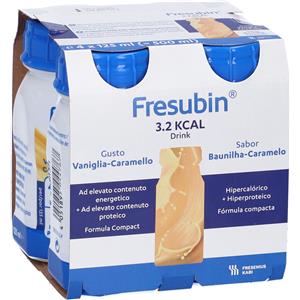 Fresubin 3,2 Kcal Drink Vaniglia Caramello - Nutrizione Completa, Alta Caloria e Proteine, 4x125 ml