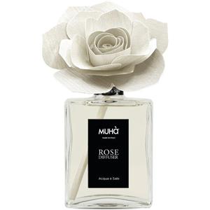 Muhà Profumatore D'Ambiente Rosa 200ml - Fragranza Acqua e Sale con Fiore Decorativo