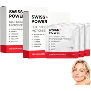 vimaz Swiss Power Patch Occhi con Microaghi, 2026 Nuovo Swiss Power Cerotti Occhi Antirughe, Maschera Occhi per Occhiaie e Borse, Siero Energizzante per Occhiaie e Gonfiore, Linee Sottili, Rughe (2)