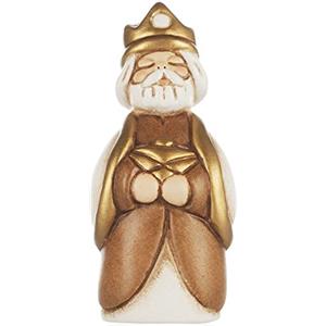 THUN - Re Magio Gaspare con Mirra - Versione Bianca - Statuine Presepe Classico - Ceramica - I Classici