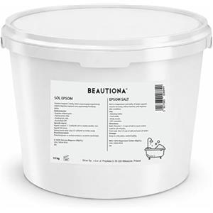 Beautiona Sale di Epsom 10 kg - Sale da bagno con solfato di magnesio | Sale puro per bagno rilassante, pediluvio & scrub corpo | Senza additivi