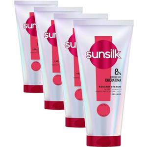 Sunsilk, Balsamo Keratin, Balsamo alla Cheratina per Capelli Lisci e Rimpolpati, Formula con 8% Complex alla Cheratina per Fino a 72 Ore di Effetto Liscio, 180 ml* (Confezione da 4)