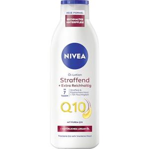 NIVEA Lozione tonificante Q10, lozione nutriente per il corpo con olio di argan naturale al 100% e puro Q10, crema per il corpo rassodante per pelli mature e secche (250 ml)