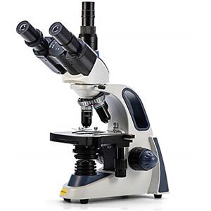 SWIFT SW380T Microscopio 40X-2500X, Microscopio da Laboratorio Composto Trinoculare per la Ricerca con Oculari WF 10X/25X, Tavolino Meccanico, Messa a Fuoco Ultraprecisa, Compatibile con Fotocamera