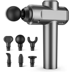 DoXtreme Pistola Massaggio Muscolare Professionale, 30 Velocità 3300rpm Massaggiatore con 6 Testine, 12mm Penetrazione, 45dB Silenzioso, Batteria 4-6h, LCD Touch - per Sportivi, Fitness, Anticellulite