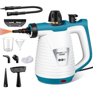 KingSom Pulitore a Vapore Portatile, Pistola a Vapore per Pulire, pulitore vapore casa, Pulitore a Vapore Multiuso con 9 Accessori per Rimuovere le Macchi,Vaporetto per Divani e Tessuti