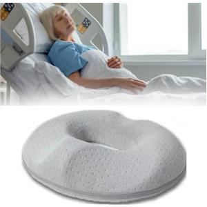 OXFUZZ Cuscino Antidecubito per Anziani, Ciambella Cuscino Sedia Memory Foam, Anello della Sede del Coccige, Cuscino per Seduta Ortopedico per Casa, Auto, Ufficio H