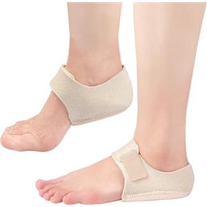Lahviuu Proteggi Tallone in Silicone 2 Pcs Talloniera per Spina Calcaneare Salva Tallone per Scarpe per Fascite Plantare, Sollievo Dolore Tallones, Donna e Uomo(S/Beige)