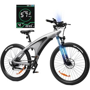 HX Q5 Shark Bici Elettrica uomo da Montagna,27.5'' Ebike per Commuter, 85Nm 20Ah & Autonomia 50-100km,Sospensione Regolabile, Freni a Disco Idraulici bicicletta elettrica per Ciclismo