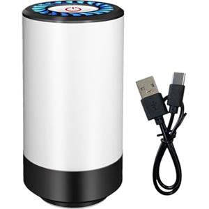 Generic Pompa elettrica - 5,1 x 5,1 x 9,9 cm, pompa ad aria elettrica sottovuoto, sacchetti di compressione ABS, soluzione USB riutilizzabile, strumento domestico per uso domestico, per escursioni, nuoto