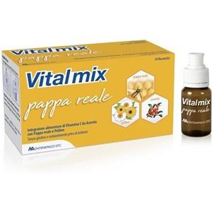 Vitalmix Pappa Reale - Integratore Alimentare con Vitamina C da Acerola, 10 Flaconcini da 10 ml, Senza Glutine e Lattosio